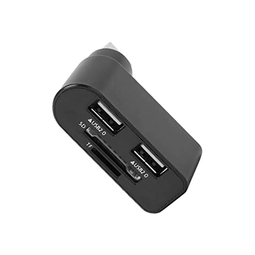 Date HUB, 2-Port High-Speed ​​480Mbps USB-Splitter mit Speicherkarten-Port für kabellose Mäuse für Kameras für Festplatten für Kartenleser von Shanrya