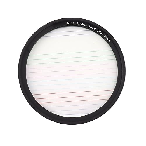 Farbstreifenfilter, Fotografie-Werkzeug, Hohe Klarheit, Punkt-zu-Linie, Optisches Glas, Einfach zu Installierender Kamerafilter für Nachtaufnahmen (67mm) von Shanrya