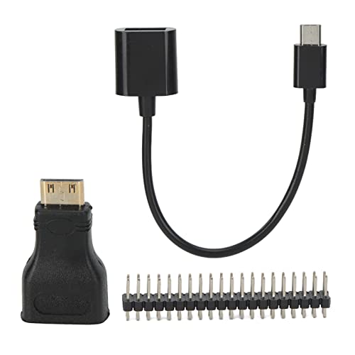 Für Raspberry Pi Zero Kit, 40P Pin Header Komplettes Micro USB zu USB Buchse Adapterkabel Pin Set für Mikrocomputer für Starter von Shanrya