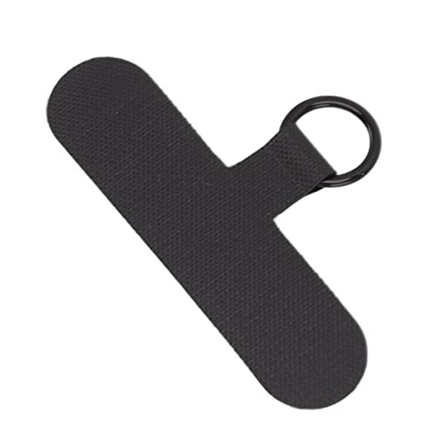 Handy-Aufhängeschlaufe, Einfach zu Verbinden, Universeller, Weniger Störender Nylon-Handy-Lanyard-Patch für Halskette oder Handgelenksseil (Schwarz) von Shanrya
