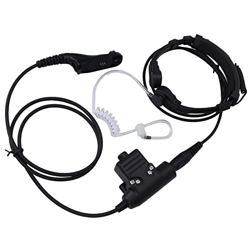 Kehlkopfmikrofon-Headset, Kehlkopfmikrofon-Ohrhörer 7,1 mm Professional mit U94 PTT für DP4800 für XIR von Shanrya