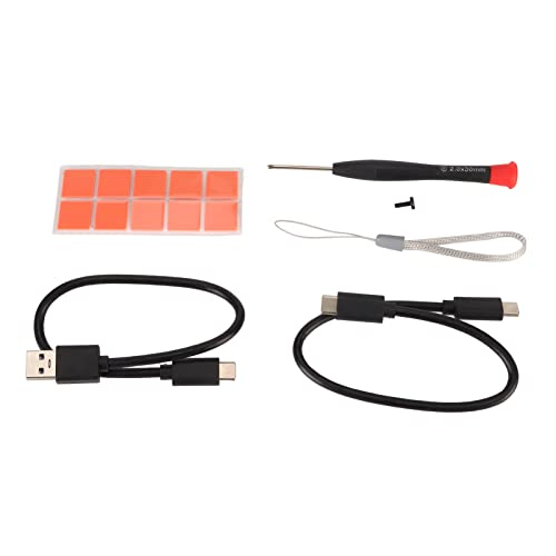 M.2 NVMe SSD Gehäuse, Auto Sleep M.2 Bis Typ C Gehäuse Aluminiumlegierung Stabil Sicher für 2280 von Shanrya