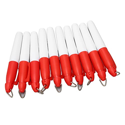 Markierungsstift, Fluency Kunststoffgehäuse, Tragbares Balllinienmarkierungswerkzeug, 10 Stück Zum Ausmalen (Rot) von Shanrya