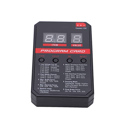 RC Brushless ESC Programmierkarte, LED Wasserdicht Ohne Bürsten Programmierkarte Upgrade-Teile Kompatibel mit RC Autozubehör RC Brushless ESC Programmierkarte, LED Wasserdicht Ohne Bürsten Programmierkarte Upgrade-Teile Kompatibel mit RC Autozubehör von Shanrya