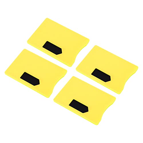 RFID-blockierender ID-Halter, Anti-Interferenz-sicherer, Ultradünner Schild-Kartenhalter, 10 Stück für das Fahrzeugmanagement für ID-Karten (Gelb) von Shanrya