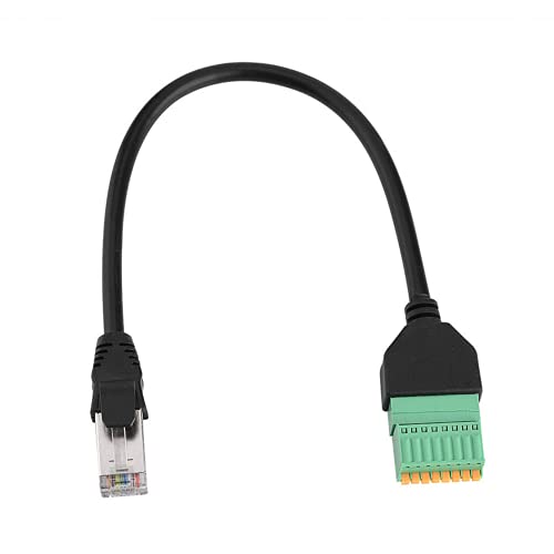 Schraubklemmen-Adapter, wiederverwendbarer RJ45-Stecker-Klinken-Klemmblock-Adapter Kunststoffschale für Elektronik von Shanrya