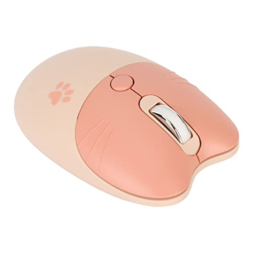 Shanrya 2.4G Wireless Mouse Komfortabler Griff USB-Empfänger Stumm Niedliche Maus Energiesparend Für Kinder Für Zuhause Für Büro (Milchtee Farbe) von Shanrya