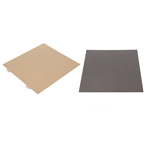 Shanrya 3D-Drucker-Bauplatte, Leicht zu Entfernende PEI-Stahlplatte, Goldfarben, 2-seitig Beschichtet Zur Reparatur (Goldene Stahlplatte mit Magnetaufkleber) von Shanrya
