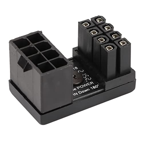 Shanrya 8-Pin-Buchse auf 8-Pin-Stecker-Adapter, 180-Grad-Winkeladapter, 180°-Lenk-Mehrschichtplatine für Desktop-Grafikkarten (PH38B+ 1STK) von Shanrya