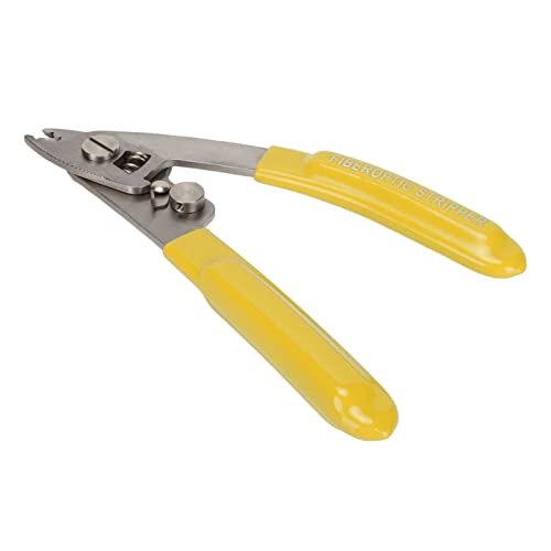 Shanrya Glasfaser-Werkzeuge, Tragbarer Glasfaser-Abisolierer aus Edelstahl für die Industrie für Installateure (Gelb) von Shanrya