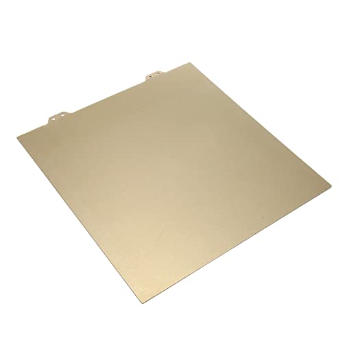 Shanrya Heißbett-Stahlplatte, Einfach zu Bedienende 3D-Drucker-Bauplatte, Gold, Hochfest Zum Drucken (Stahlplatte) von Shanrya