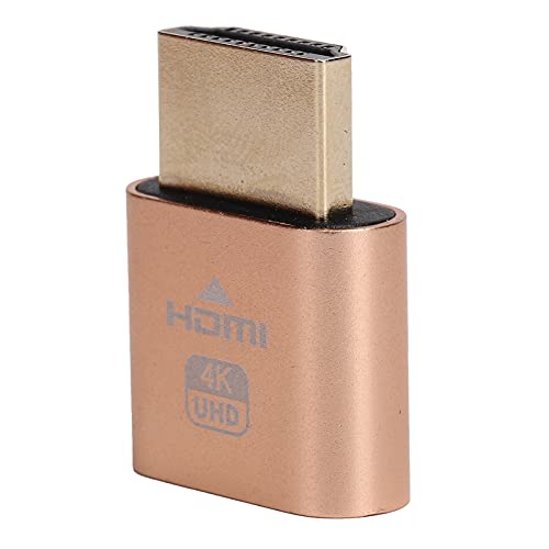 Shanrya Hot-Swap-fähiger Display-Emulator, Dummy-Stecker 4K-Display-Emulator-Stecker für Stecker(Gold) von Shanrya