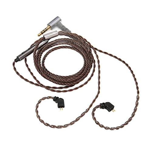 Shanrya Kopfhörer-Upgrade-Kabel, Ersatz-Kopfhörerkabel, 2-polig, 0,78 mm, OFC Core Rauschunterdrückung für AS06 für QT2 für ZS5 ZS6 von Shanrya