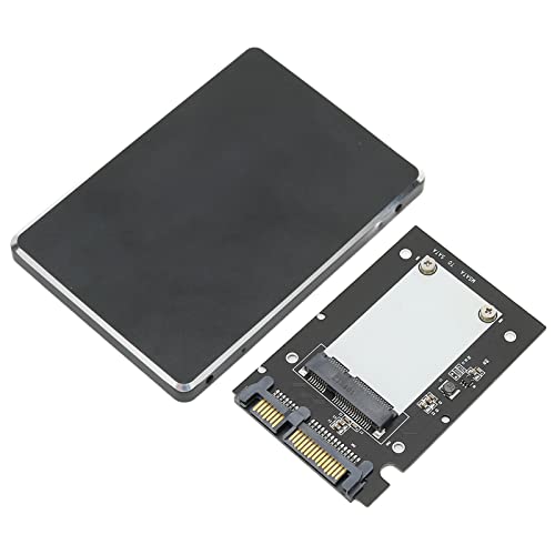 Shanrya MSATA-zu-SATA-SSD-Gehäuse, MSATA-zu-SATA-III-Oxidations-Sandstrahlen-SSD-Gehäuse, komplett aus Aluminiumlegierung, Plug-and-Play für OS für für Windows von Shanrya