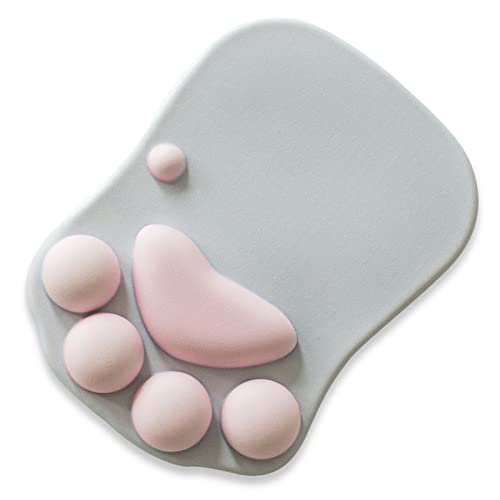 Shanrya Mauspad, Handgelenk-Mauspad Claw Style Cartoon für Büro (Weiß Rosa) von Shanrya