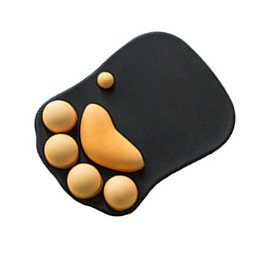 Shanrya Mauspad, Handgelenk-Mauspad Krallenstil Ergonomischer Cartoon für die Familie (Schwarz-Orange) von Shanrya