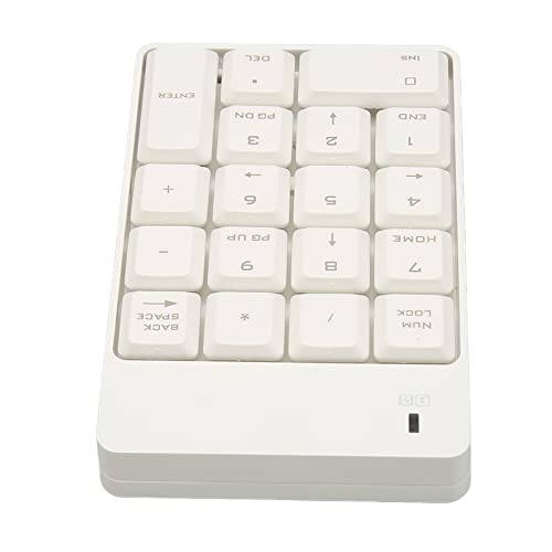 Shanrya Numerische Tastatur, Klein, Kompakt, Plug-and-Play-ABS-Material, USB-Numerische Tastatur, Soft-Press-Touch, 18 Tasten (Weiß) von Shanrya
