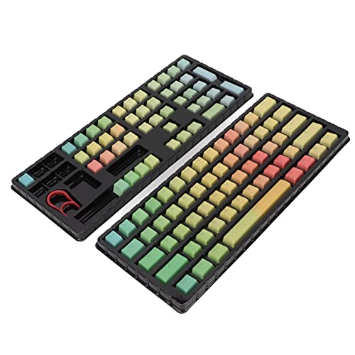 Shanrya PBT-Tastenkappen, mechanische Tastaturtasten mit Zeichenlichtübertragung für 108/104/87/61 Tasten Tastenkappen für mechanische Tastatur von Shanrya