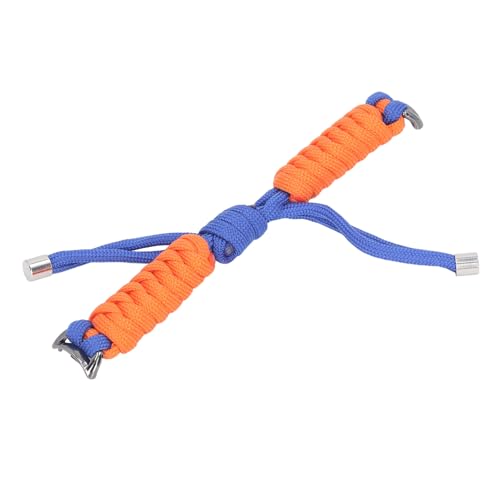 Shanrya Smartwatch-Armband, Strickarmband, Verstellbare Größe, Atmungsaktives Nylon, Farbblockierung für Männer für Perfekte Passform (Königsblau Orange) von Shanrya