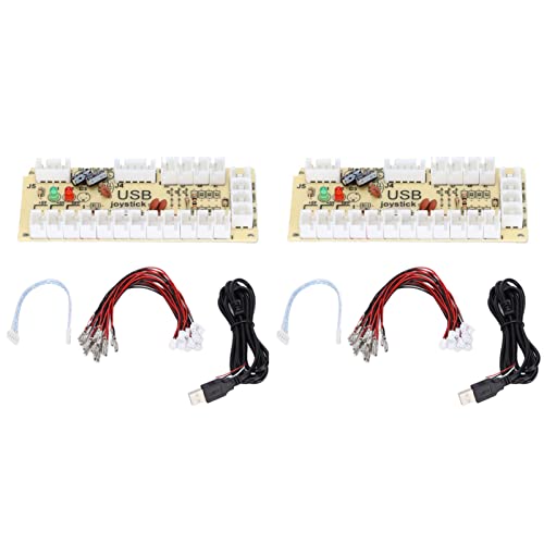 Shanrya Spielekonsolen-Encoder, Arcade-Encoder Einfach zu installierendes LED-Blinken für PC für Retro für MAME(QM070913 (doppelt)) von Shanrya