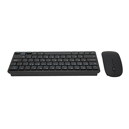 Shanrya Tastatur mit 64 Tasten, 2,4 G Drahtlose Tastatur-Maus-Kombination Ergonomisch für Tablets von Shanrya