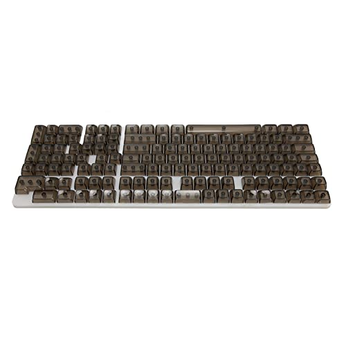 Shanrya Tastenkappen-Set, Hochtransparentes PC-Erscheinungsbild, CBSA-Höhe, Ergonomisches Design, Ersatz-Tastenkappen für Mechanische Tastatur mit 132 Tasten (Schwarz) von Shanrya