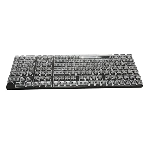 Shanrya Tastenkappen-Set, Hochtransparentes PC-Erscheinungsbild, CBSA-Höhe, Ergonomisches Design, Ersatz-Tastenkappen für Mechanische Tastatur mit 132 Tasten (Weiß) von Shanrya