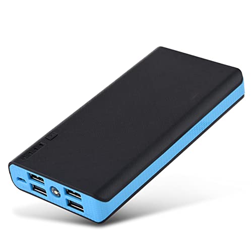 Shanrya Tragbare Power Bank, Ladegerät mit 4 USB-Ausgängen, für das Home Office(Blau) von Shanrya