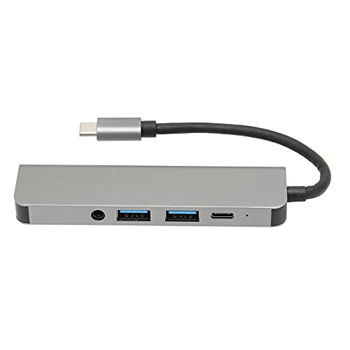 Shanrya USB C Hub, ABS Aluminiumlegierung 5 in 1 Port Expander USB Port Expander 5 Gbit/s Übertragung für Maus für Tastatur von Shanrya