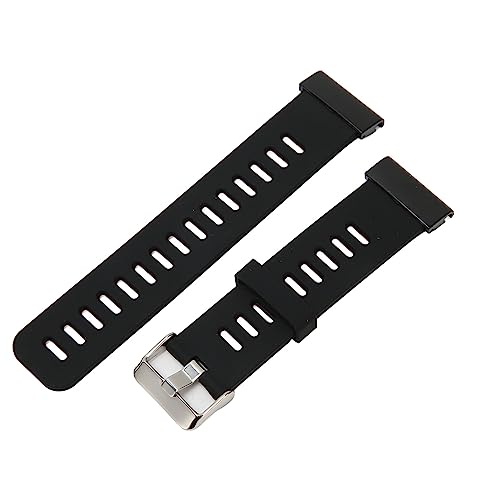 Shanrya Uhrenarmband, Silikon-Smartwatch-Band, 2 Farben, Ersatz, 26 Mm Metallschnalle für Fenix ​​7X (Schwarz Dunkelgrau) von Shanrya