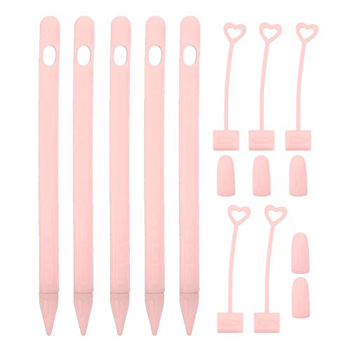 Stylus Pen Sleeve Silikonmaterial Touch Pen Cover für Zuhause Bleistift Office Drawing(Rosa) von Shanrya