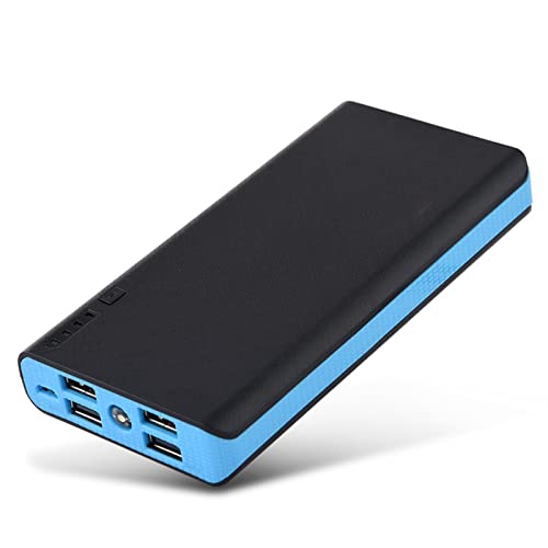 Tragbare Power Bank, Ladegerät mit 4 USB-Ausgängen, für das Home Office(Blau) von Shanrya