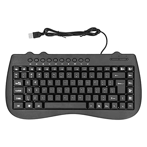USB-Tastatur, ergonomisch einstellbare strapazierfähige PC-Tastatur aus Kunststoff für Laptop für Desktop-Computer(Englisch) von Shanrya
