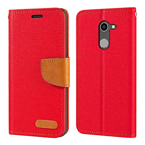 Alcatel A3 5046D Hülle, Oxford Leder Wallet Case mit Soft TPU Back Cover Magnet Flip Case für Alcatel A3 5046D von Shantime