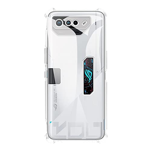 Für Asus ROG Phone 7 Ultimate Case, Weiche TPU Back Cover Stoßfest Silikon Bumper Anti-Fingerabdrücke Ganzkörper Schutzhülle für Asus ROG Phone 7 Pro (6,78 Zoll) (Transparent) von Shantime
