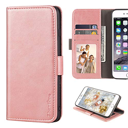 ITEL A37 Hülle, Leder Wallet Case mit Bargeld & Kartenfächer Soft TPU Back Cover Magnet Flip Case für ITEL A37 von Shantime