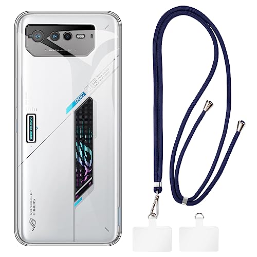 Shantime Asus ROG Phone 6 Hülle + Universal Handy Lanyard Hals Crossbody Soft Strap Silikon TPU Cover Bumper Shell für Asus ROG Phone 6D (6.8 Zoll) von Shantime