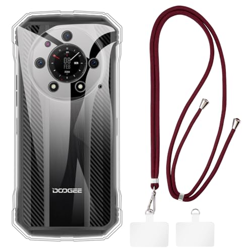 Shantime Doogee S110 Hülle + Universal-Handy-Lanyards, Hals-/Umhängeband, weicher Riemen, Silikon-TPU-Abdeckung, Stoßstangenschale für Doogee S110 (6.58”) von Shantime