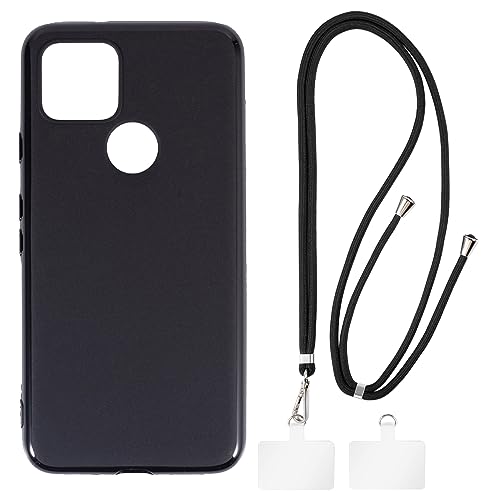 Shantime Google Pixel 5 Hülle + Universal-Handy-Lanyards, Hals-/Umhänge-/Handschlaufe [Anti-Rutsch] Weiche Silikon-TPU-Schutzhülle Bumper Shell für Google Pixel 5 (6”) von Shantime