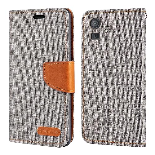 Shantime Schutzhülle für Cubot Note 50, Oxford-Leder, Brieftaschenhülle mit weicher TPU-Rückseite, Magnet-Klapphülle für Cubot Note 50 (6,5 Zoll), Grau von Shantime