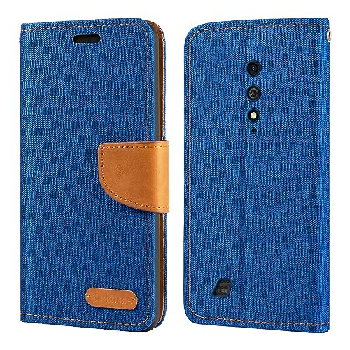 Shantime Schutzhülle für Ulefone Armor X12 Pro, Oxford-Leder, Brieftaschen-Schutzhülle mit weicher TPU-Rückseite, Magnet-Klapphülle für Ulefone Armor X12 (5,4 Zoll), Blau von Shantime