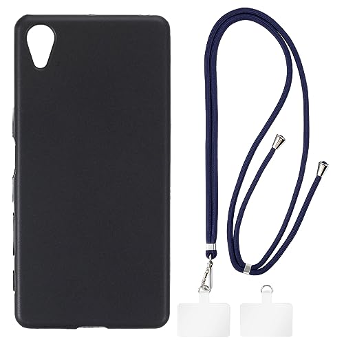 Shantime Sony Xperia X Performance F8131 Hülle + Universal-Handy-Lanyards, Hals-/Umhänge-/Handschlaufe [Anti-Rutsch] Weiche Silikon-TPU-Schutzhülle Bumper Shell (5”) von Shantime