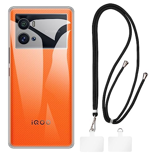 Shantime Vivo iQOO 9 Pro Hülle + Universal-Handy-Lanyards, Hals-/Umhängeband, weicher Riemen, Silikon-TPU-Abdeckung, Stoßstangenschale für Vivo iQOO 9 Pro (6.78”) von Shantime