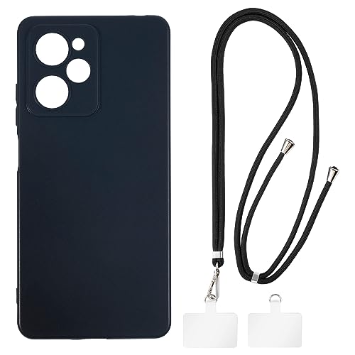 Shantime Xiaomi Redmi Note 12 Pro Speed Hülle + Universal-Handy-Lanyards, Hals-/Umhänge-/Handschlaufe [Anti-Rutsch] Weiche Silikon-TPU-Schutzhülle Bumper Shell für Xiaomi Poco X5 Pro 5G (6.67”) von Shantime