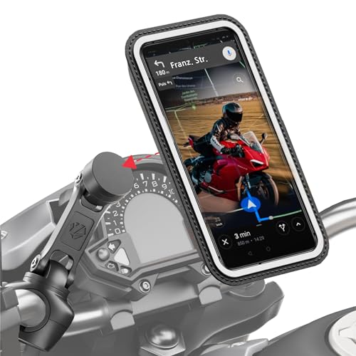 Shapeheart französische Innovation, magnetische Motorrad-Telefonhalterung Pro mit Gelenkarm und Abnehmbarer wetterfester Hülle, absorbiert Vibrationen. Handyhalterung für Motorrad- und Rollerlenker von Shapeheart