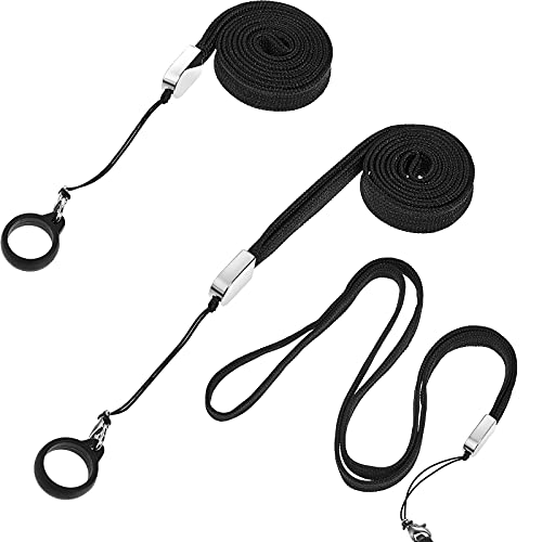 3 Stück Schlüsselband Halskette kompatibel mit JUUL BLU oder ähnlich großen Vape-Stiften, Silikon Gummi Vape Pen Lanyard Vape Pen Anhänger Halter für Zuhause, Büro, Alltag, Outdoor (schwarz) von Shappy