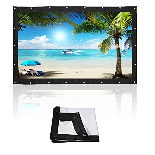 Beamer Leinwand, HD 16: 9 200 Zoll Projektion Leinwand Faltbare Wandhalterung Projektionswand Vorhang 443x249cm für Heimkino und Freiluftkino Beamer Leinwand, HD 16: 9 200 Zoll Projektion Leinwand Faltbare Wandhalterung Projektionswand Vorhang 443x249cm für Heimkino und Freiluftkino von Sharainn