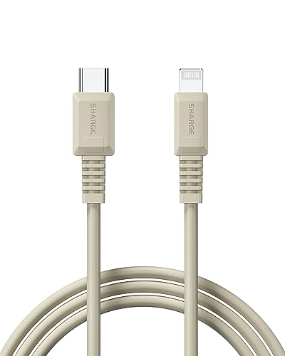 Shargeek Ladegerät für iPhone MFi Certified USB C zu Kabel, Schnellladekabel für iPhone 14/13/12 Pro Max XR XS, iPad, und mehr(1,2M) von Shargeek
