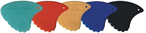 Shark Fin Plektrum/Pick, Sweden Relief, 0,65 mm, medium gelb, 12 Stück von Shark Fin