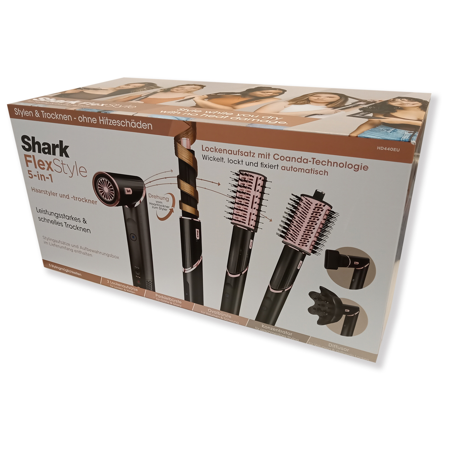 SHARK HD440EU FlexStyle 5-in-1 Haarstyler und Haartrockner schwarz von Shark